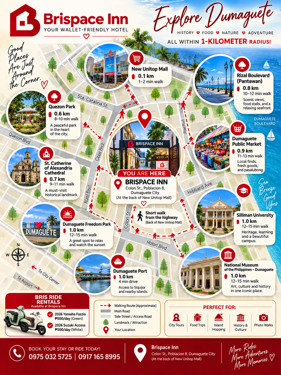 Nearest Tourist Spots from Brispace Inn